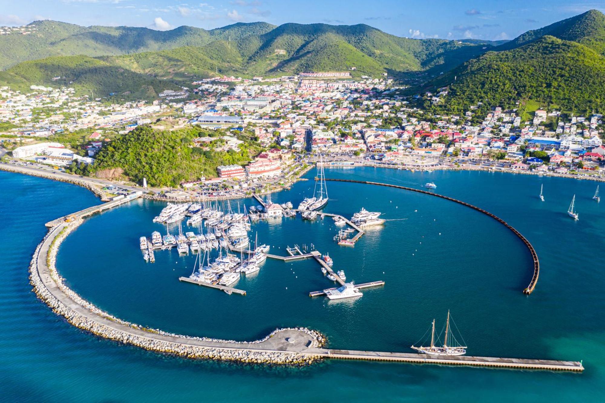 Simpson Bay Resort Marina & Spa Exterior photo Aerial view of the port of La Romana